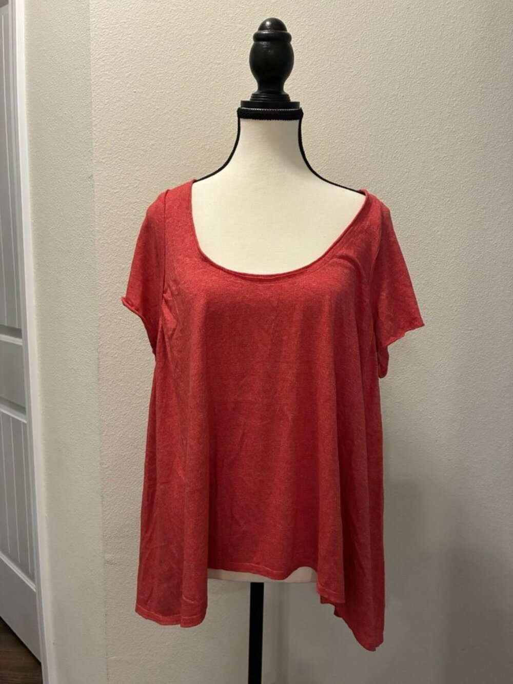We The People Swing Top Tee In Red Size Large